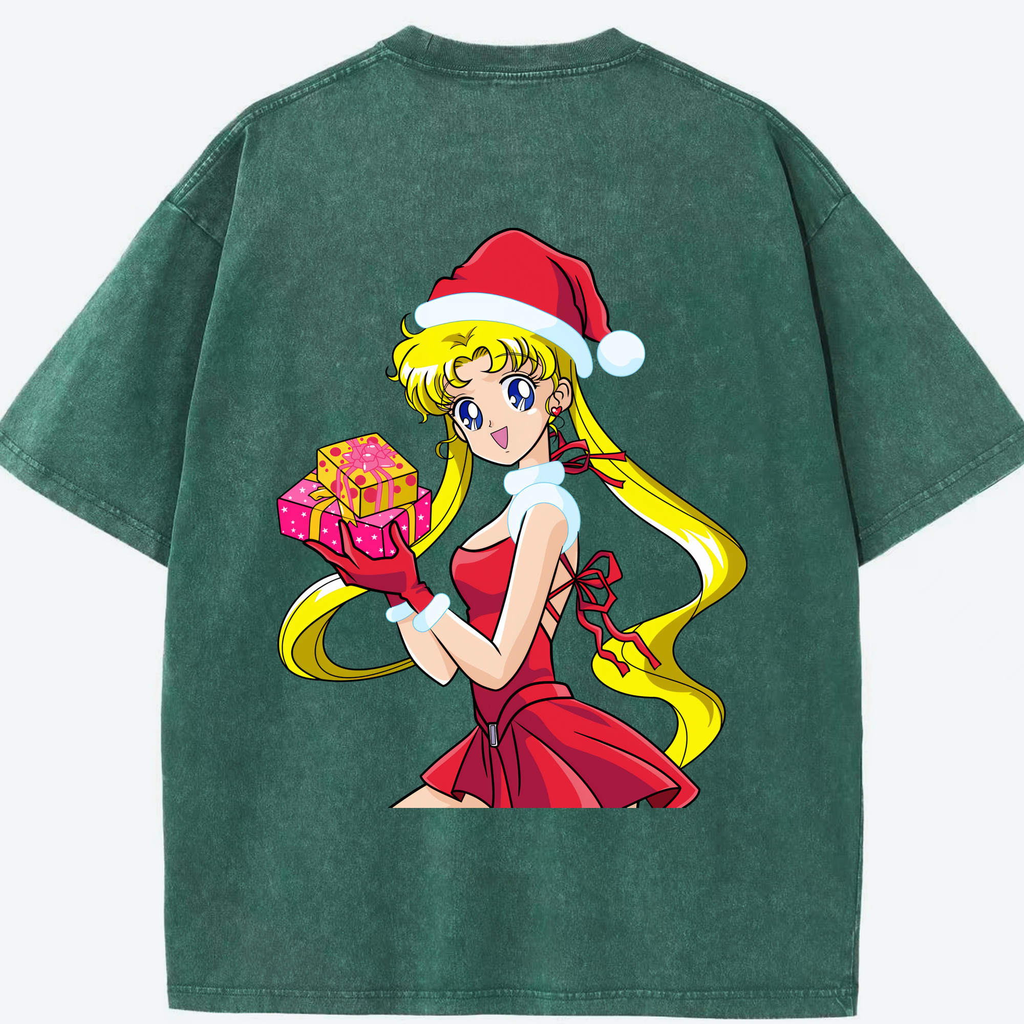 （画像用） 美少女戦士セーラームーン 月野 うさぎ つきの うさぎ Sailor Moon Tsukino Usagi 綿100% ヴィンテージ風 半袖Tシャツ（背面プリント）